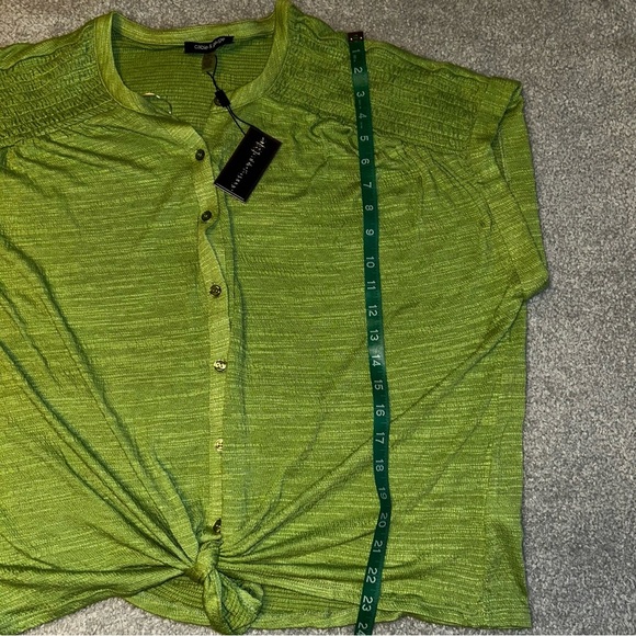 Cable & Gauge Green Textured Button Down Shirt - Picture 6 of 6